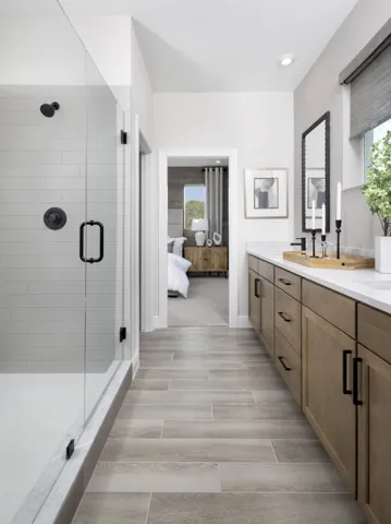 Stock photos represent builder's floorplan