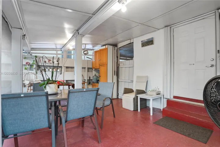 front patio of the 1 bedroom/1 bathroom unit