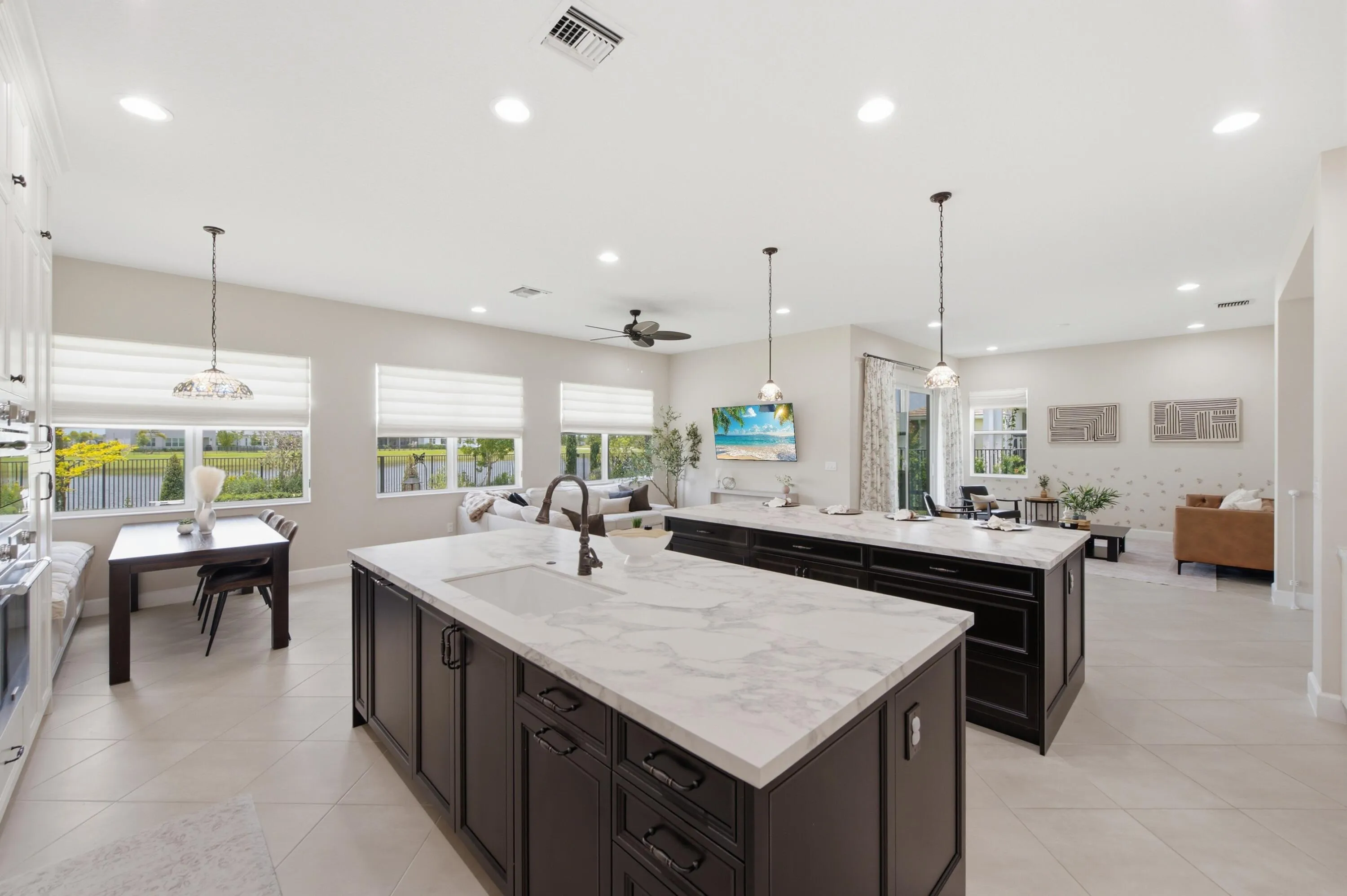 Double island kitchen