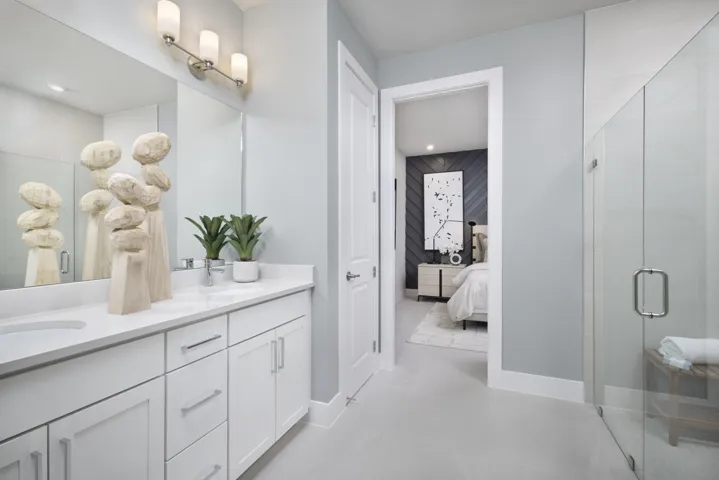 Stock photos represent builder's floorplan