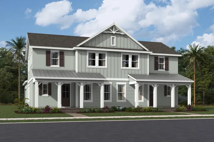 Stock photos represent builder's floorplan