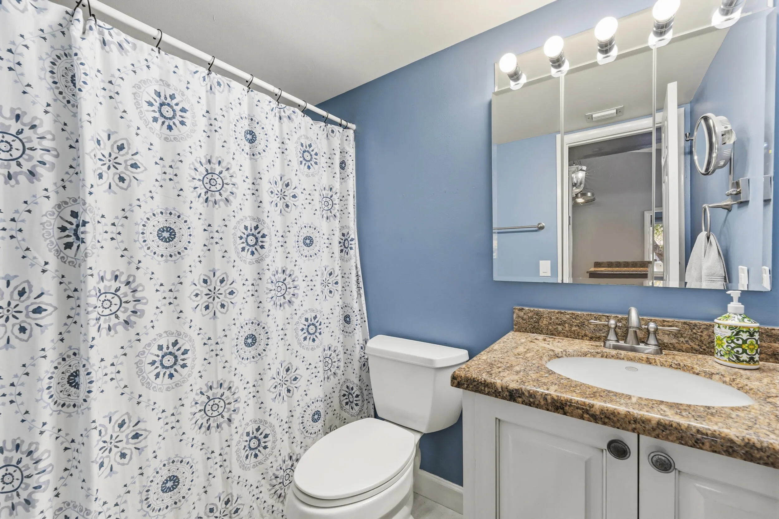 2nd bathroom with comfort height toilet and vanity