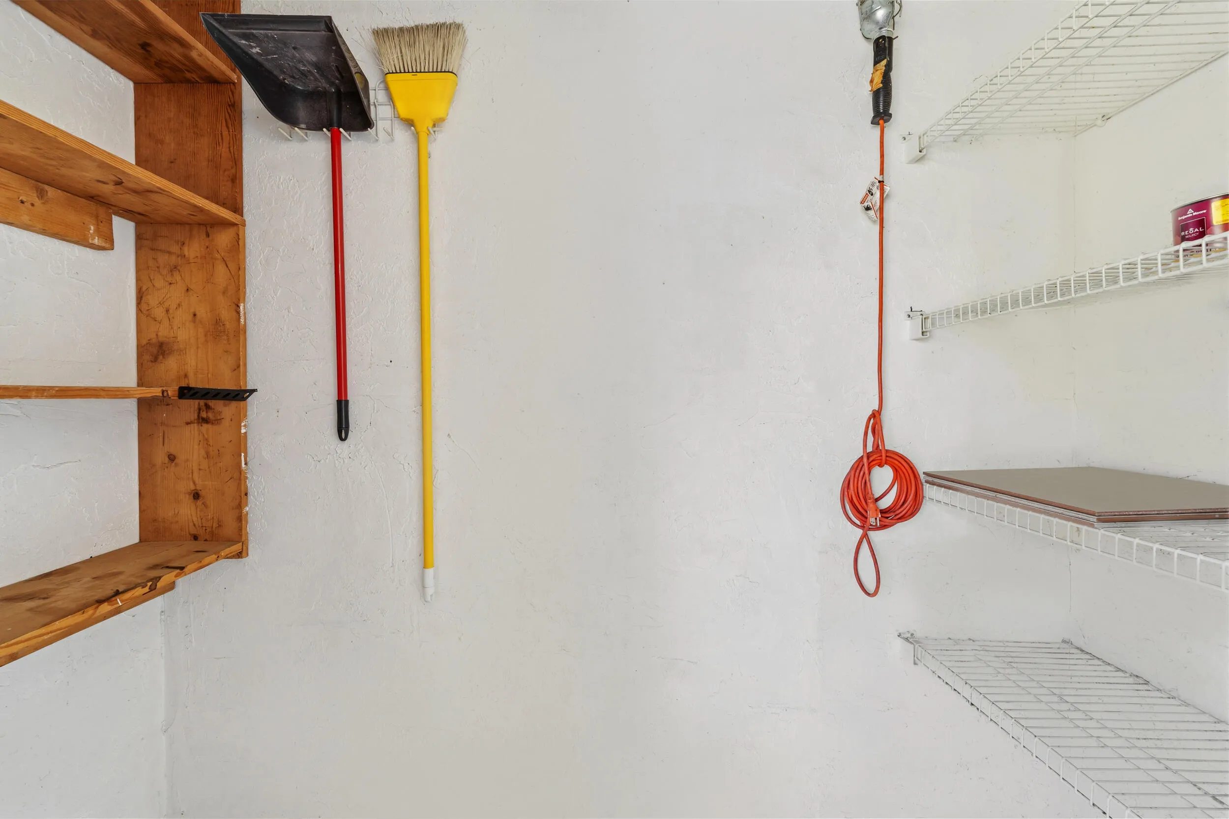Storage closet on balcony