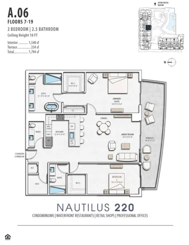 Floor Plan/Layout; Two-Bedroom 2.5 bath