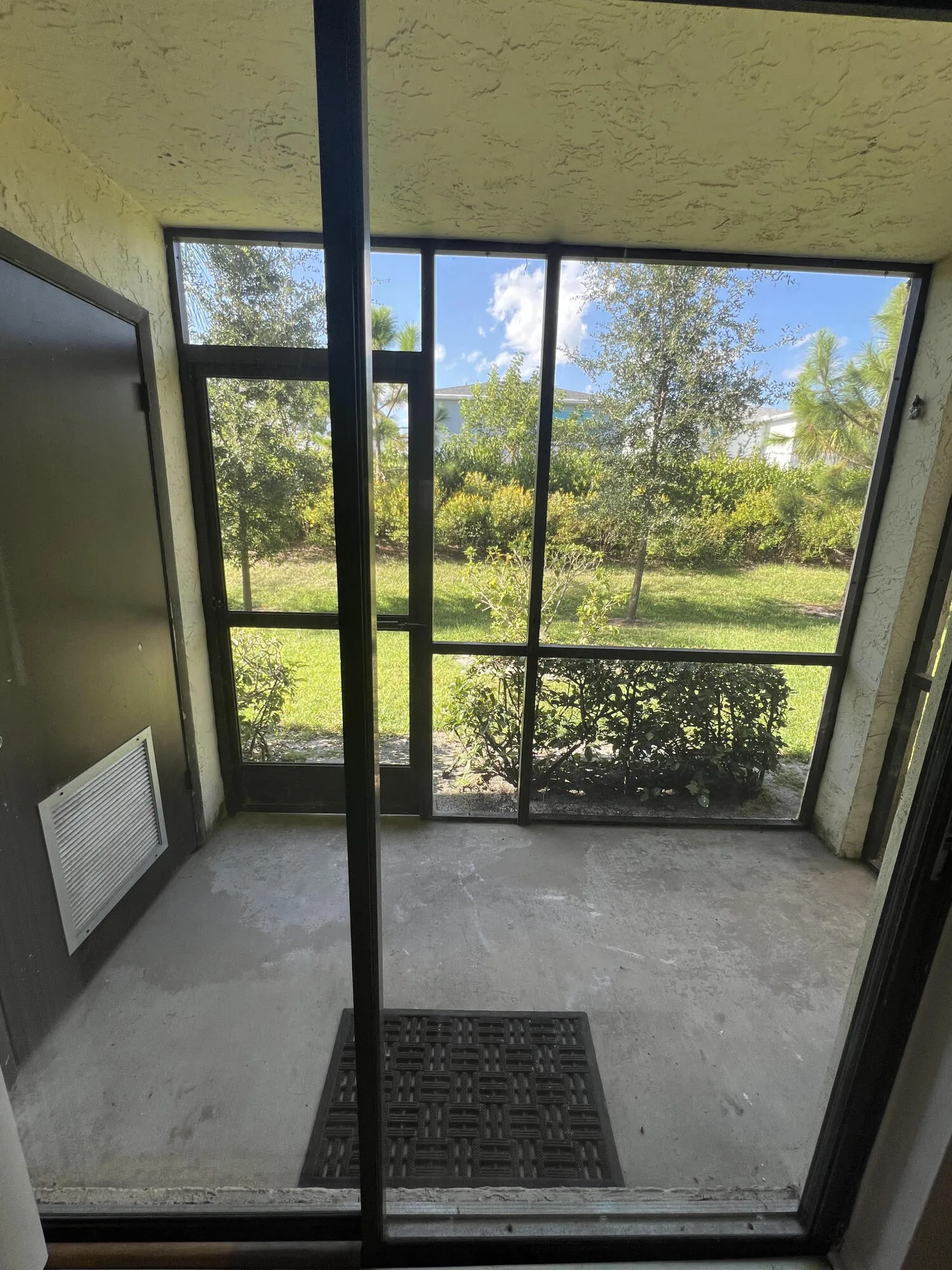 View from screened back porch