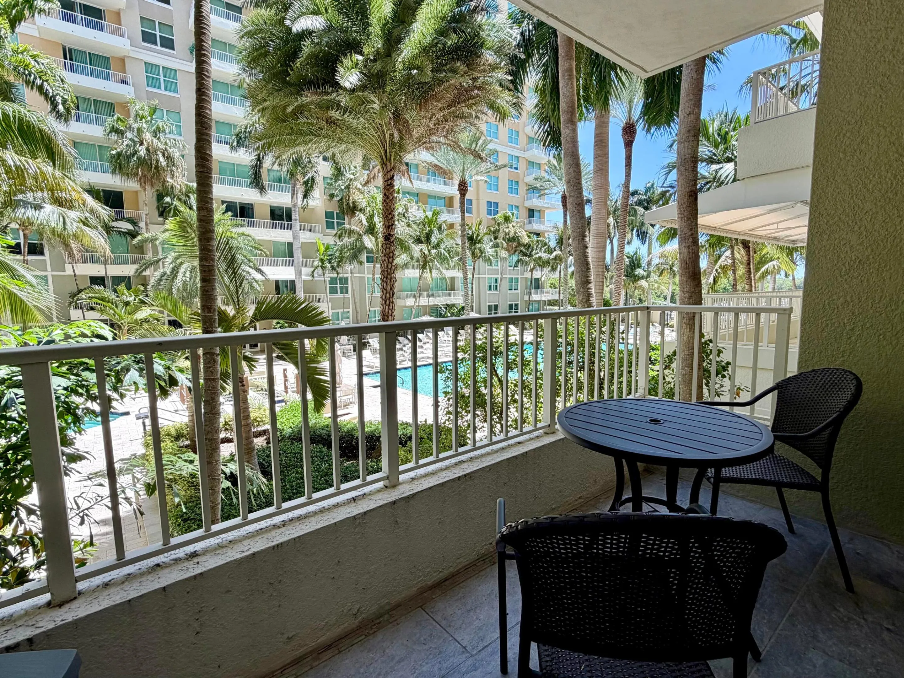 pool view balcony