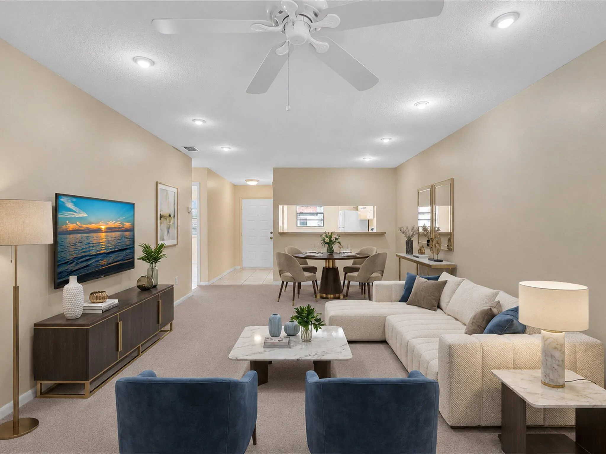 Virtually Staged Living Space