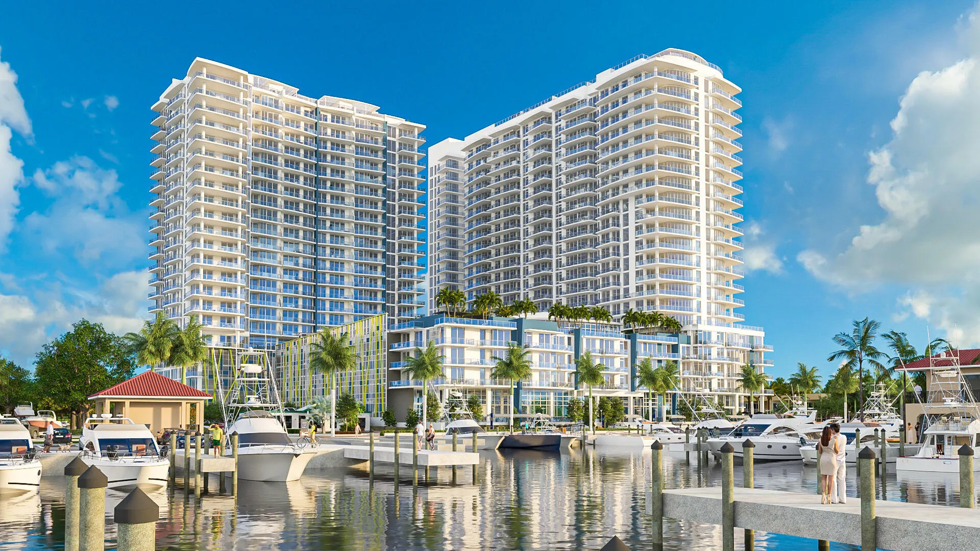Nautilus 220 Exterior; East; Marina; Rendering