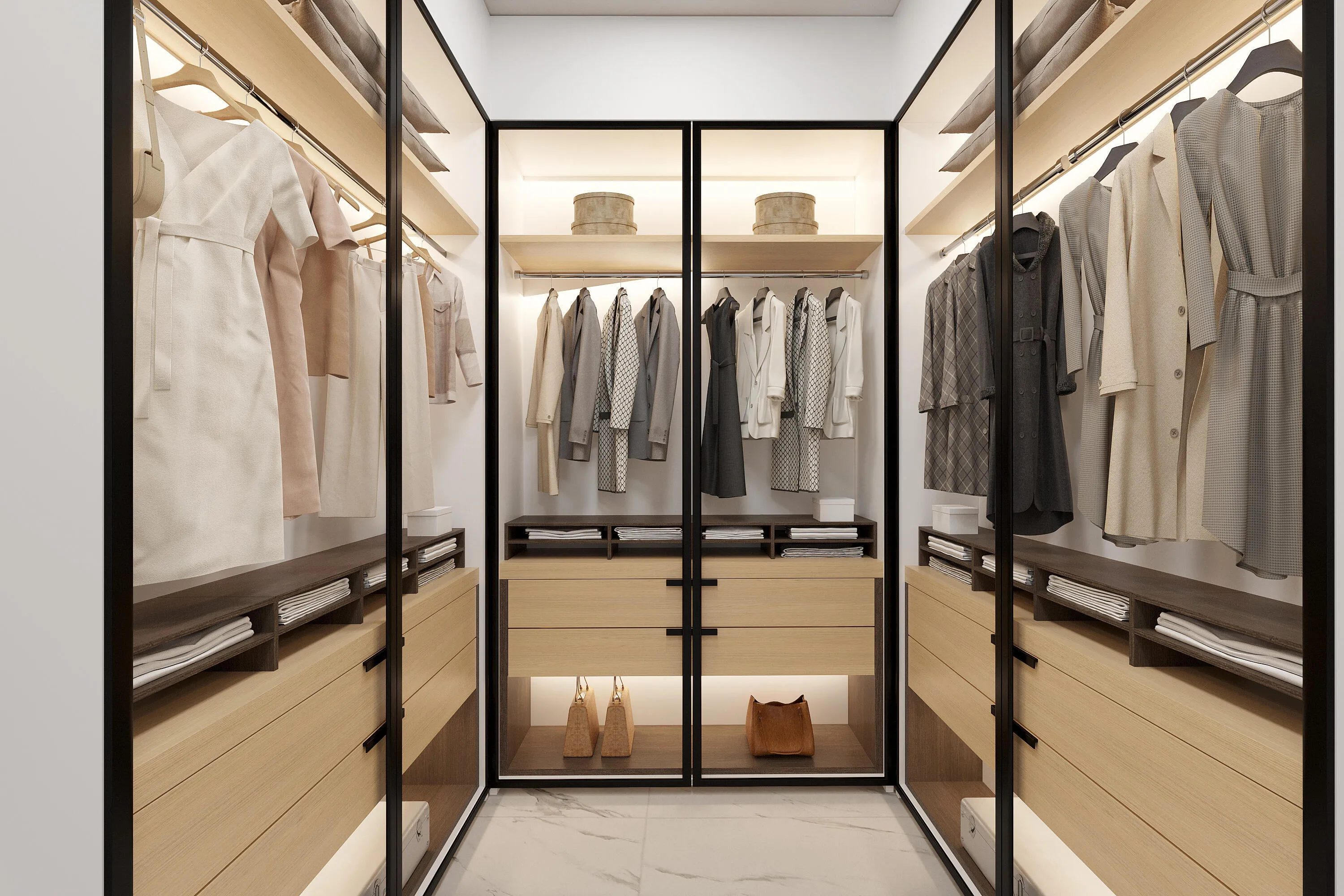 Primary Closet - Virtually Staged