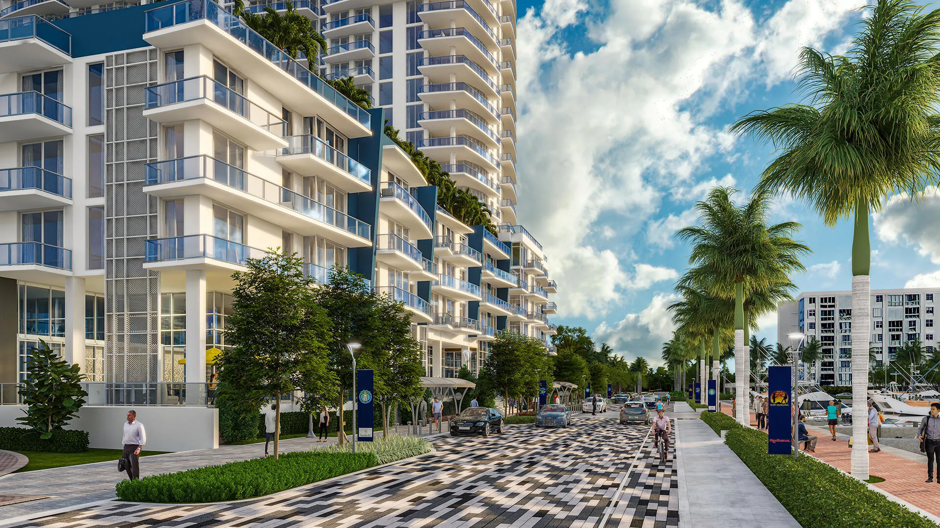 Harborside Rendering; Restaurants; Valet; Lake Shore Drive; North