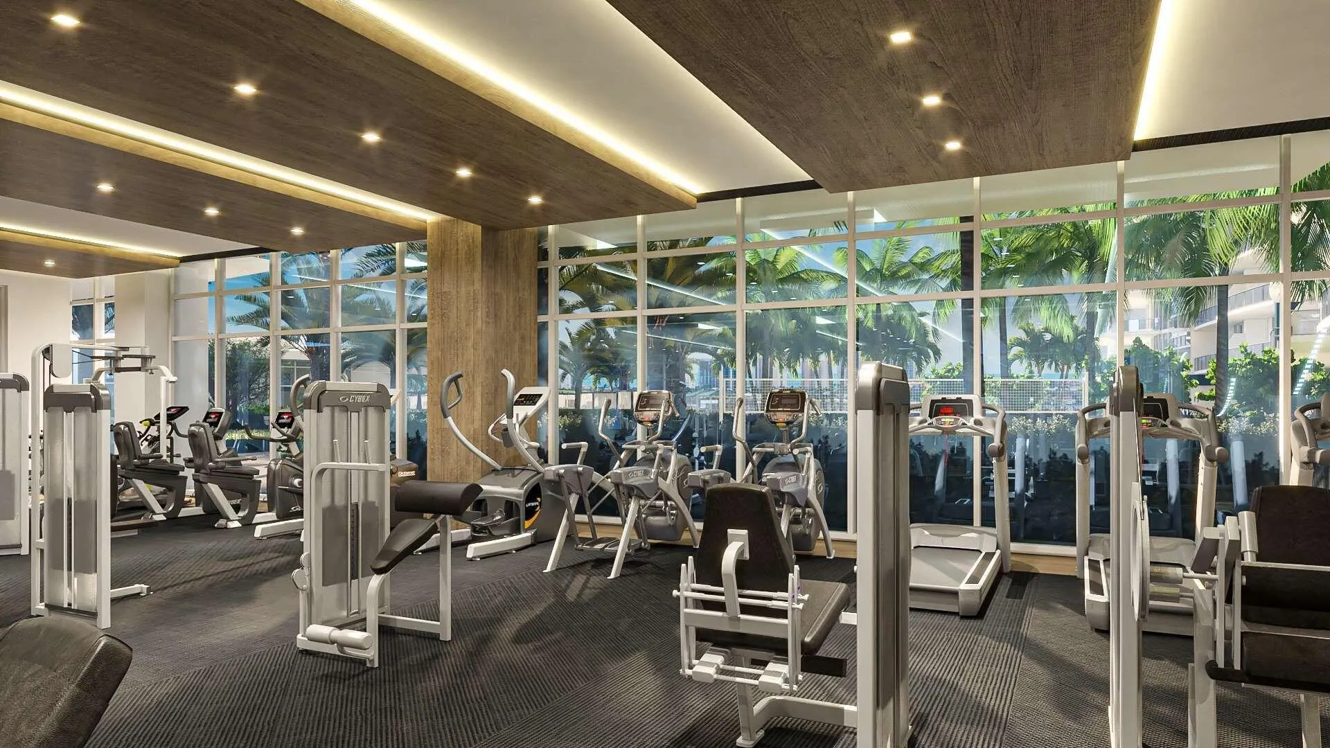 6th Floor Fitness Center/Gym Rendering; Poolview