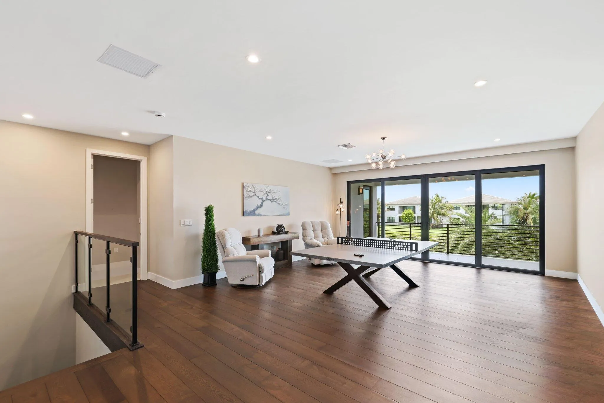 Solid core doors and upgraded insulation on all interior walls for less noise transfer between rooms.
