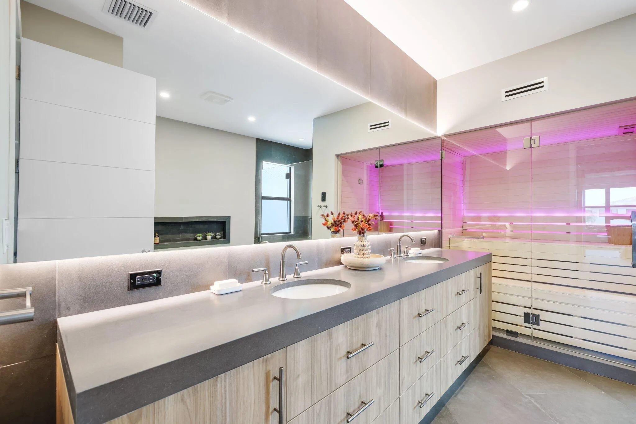 Removed the entire bathroom and replaced it with a custom build.