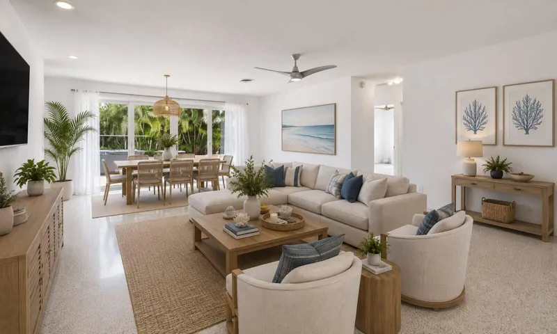 Virtually Staged Living Room