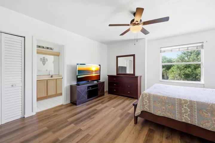 Spacious master bedroom with 2 closets (1 is a walk-in)
