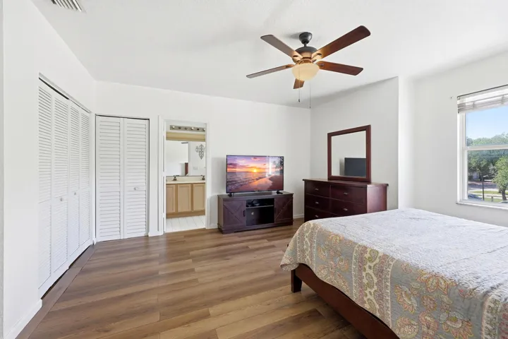 Master bedroom with 2 closets (1 walk-in)