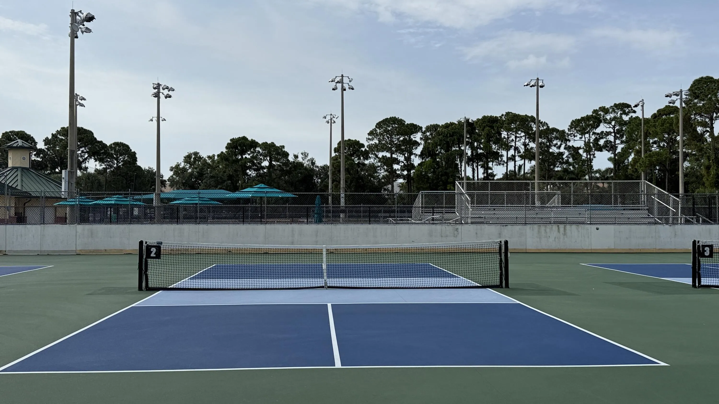 4 pickleball courts