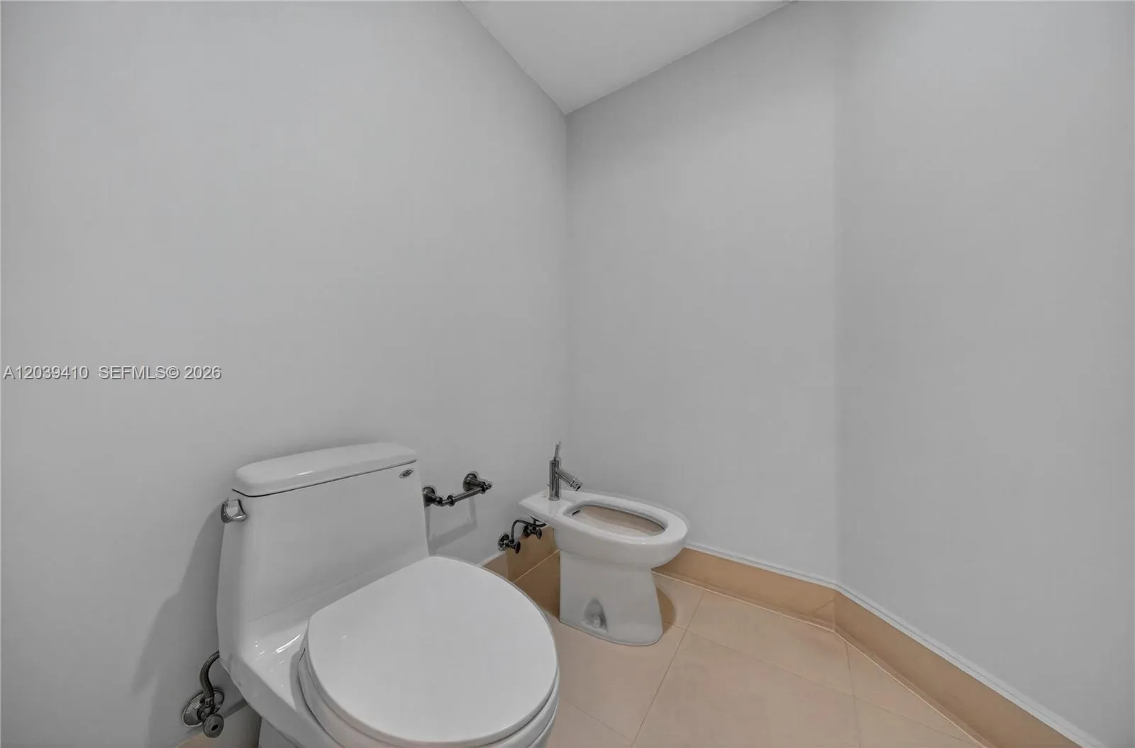 Separate Toilet and Bidet