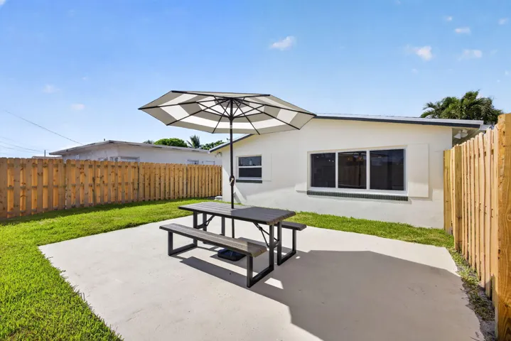 North side open patio