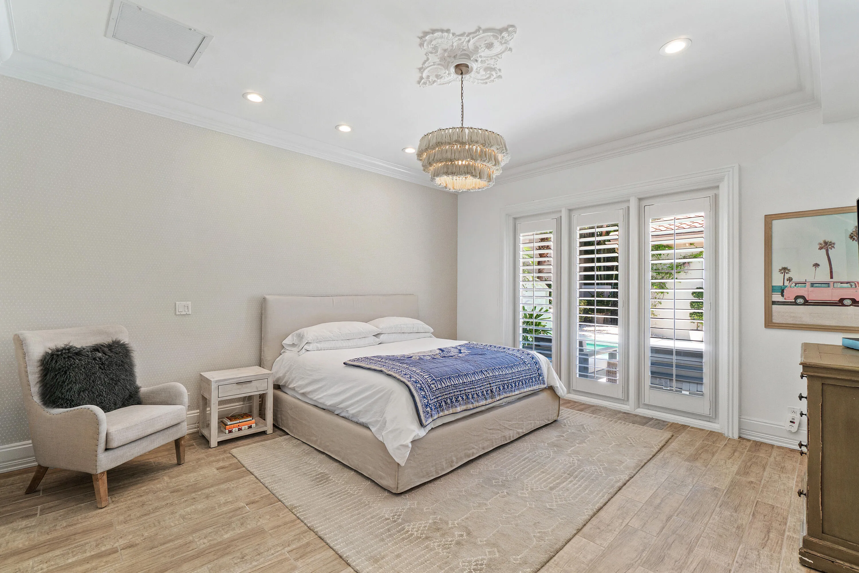 expansive primary bedroom