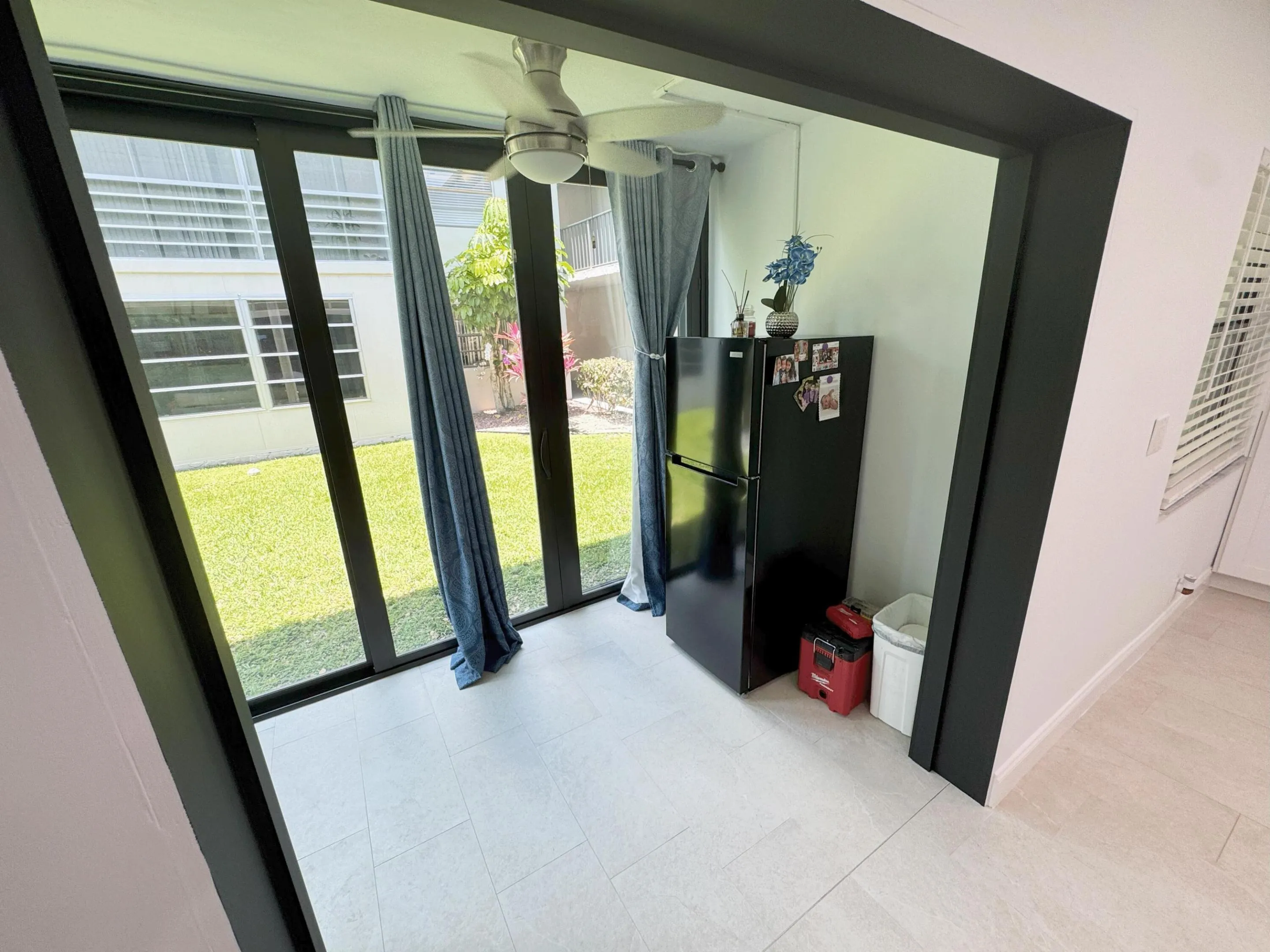 porch & extra fridge