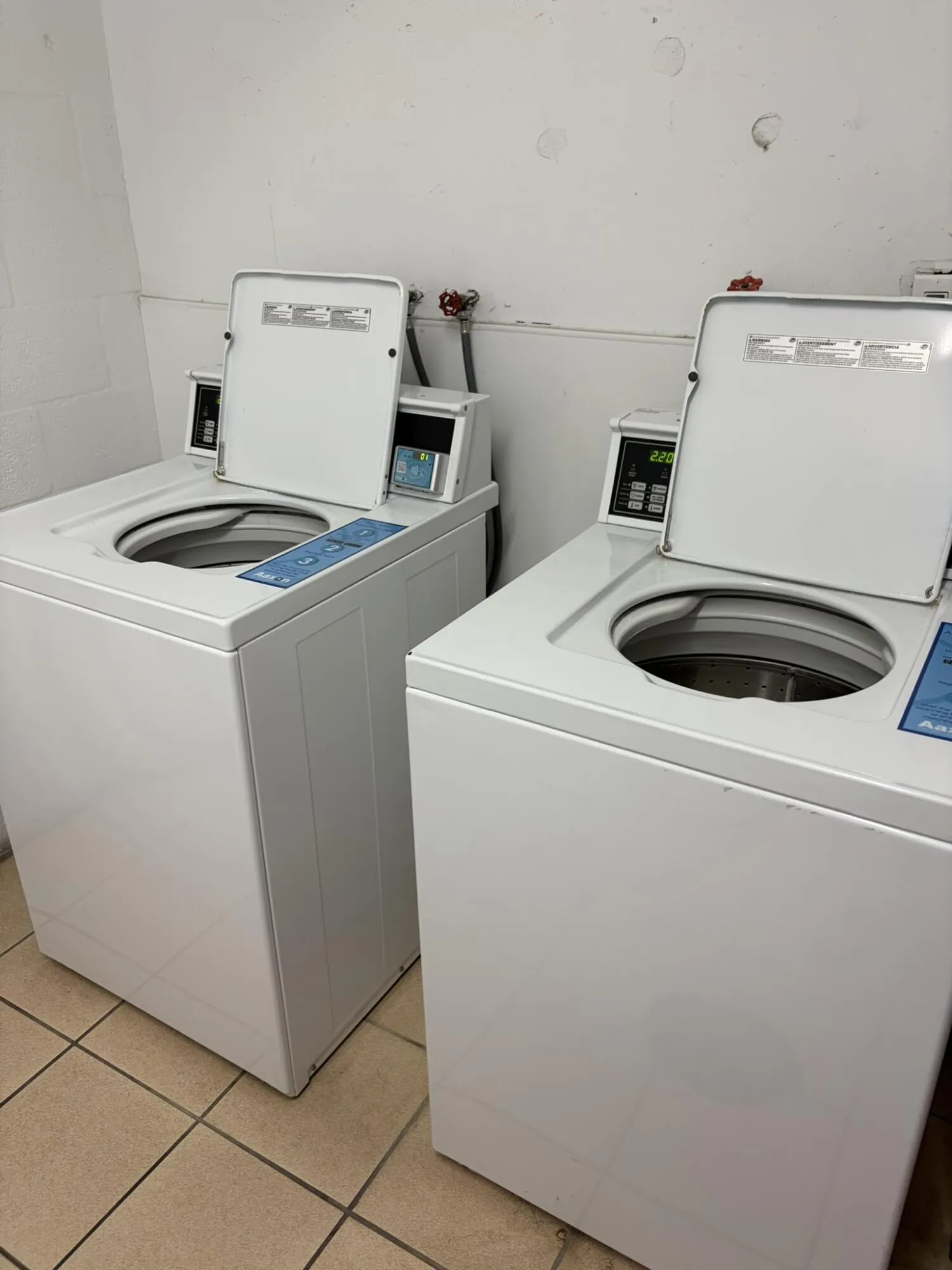 Laundry on all floors.