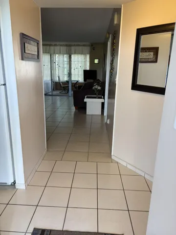 Front entrance to living room.