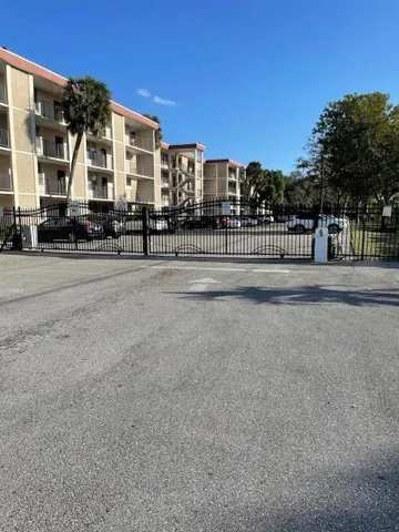 Entrance thru gate.