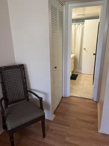 From master bedroom toward bathroom.