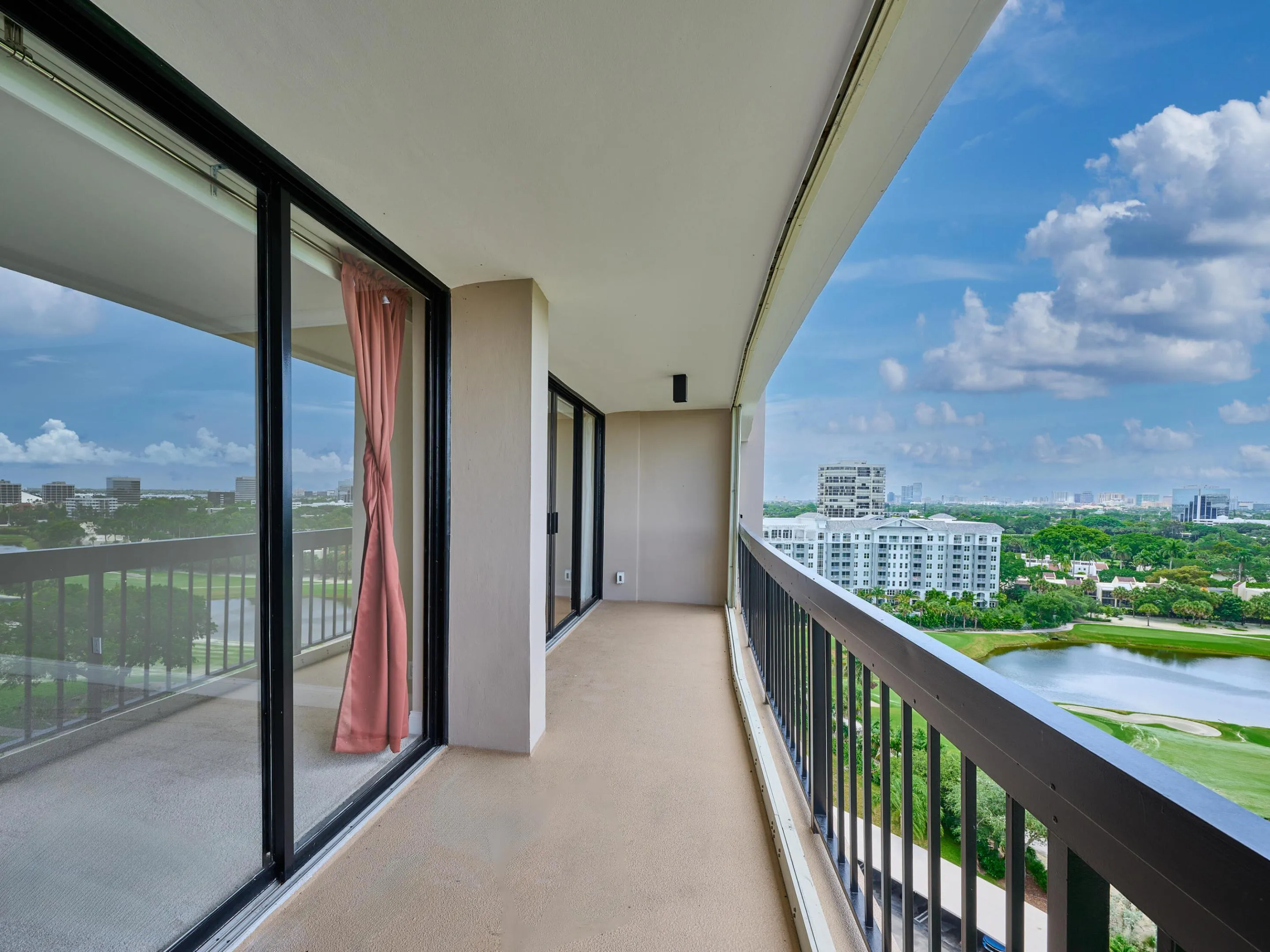 Bedroom balcony looking toward living room.