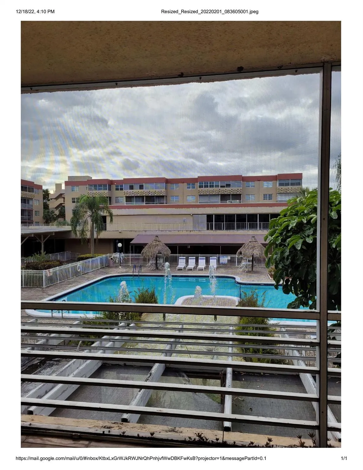 Pool View-Balcony
