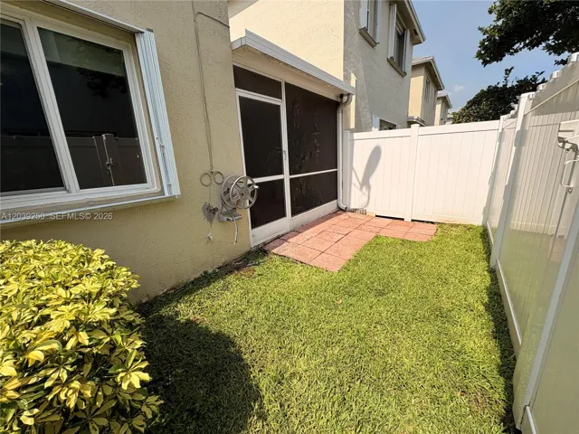 Fenced yard