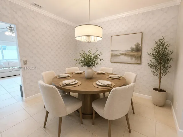 Virtual staging dining room
