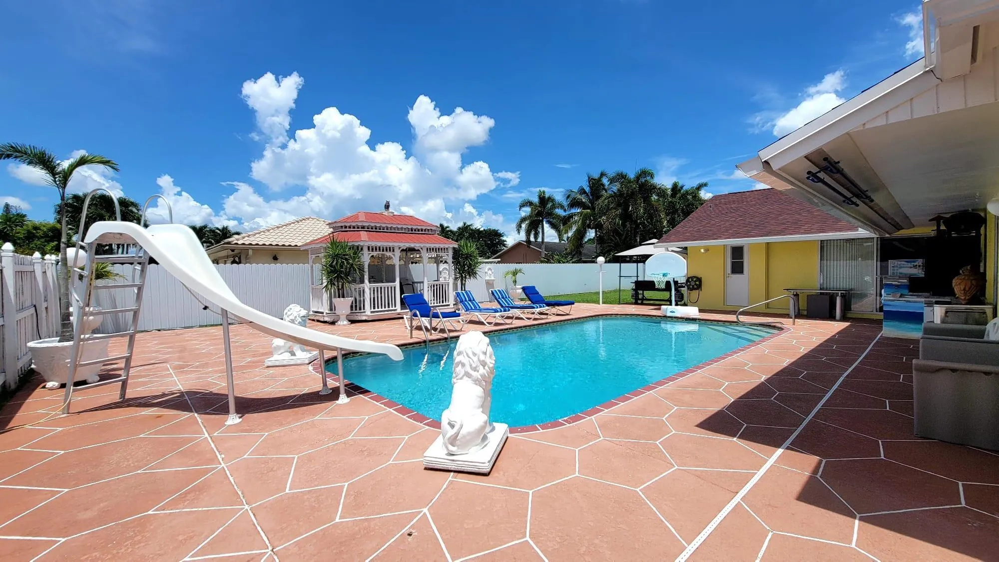 pool and patio area