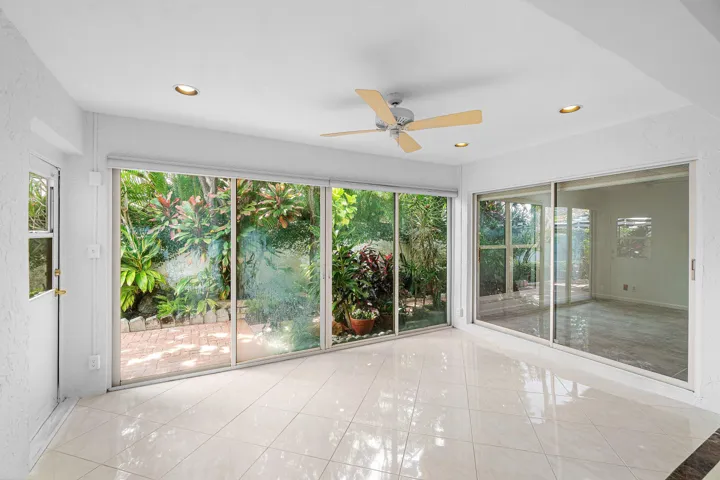 Florida room looking into Primary