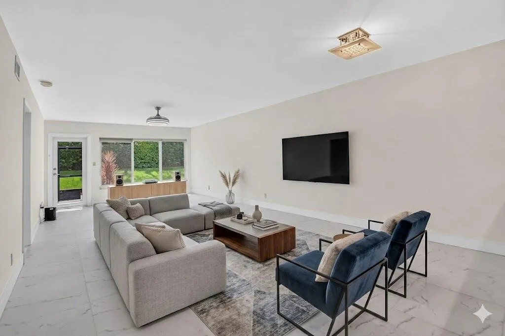Virtually Staged Living Room