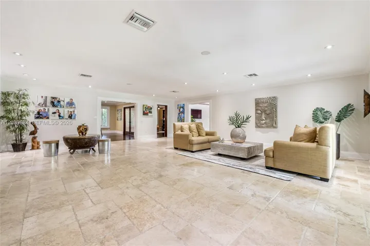 Expansive Living and dining areas