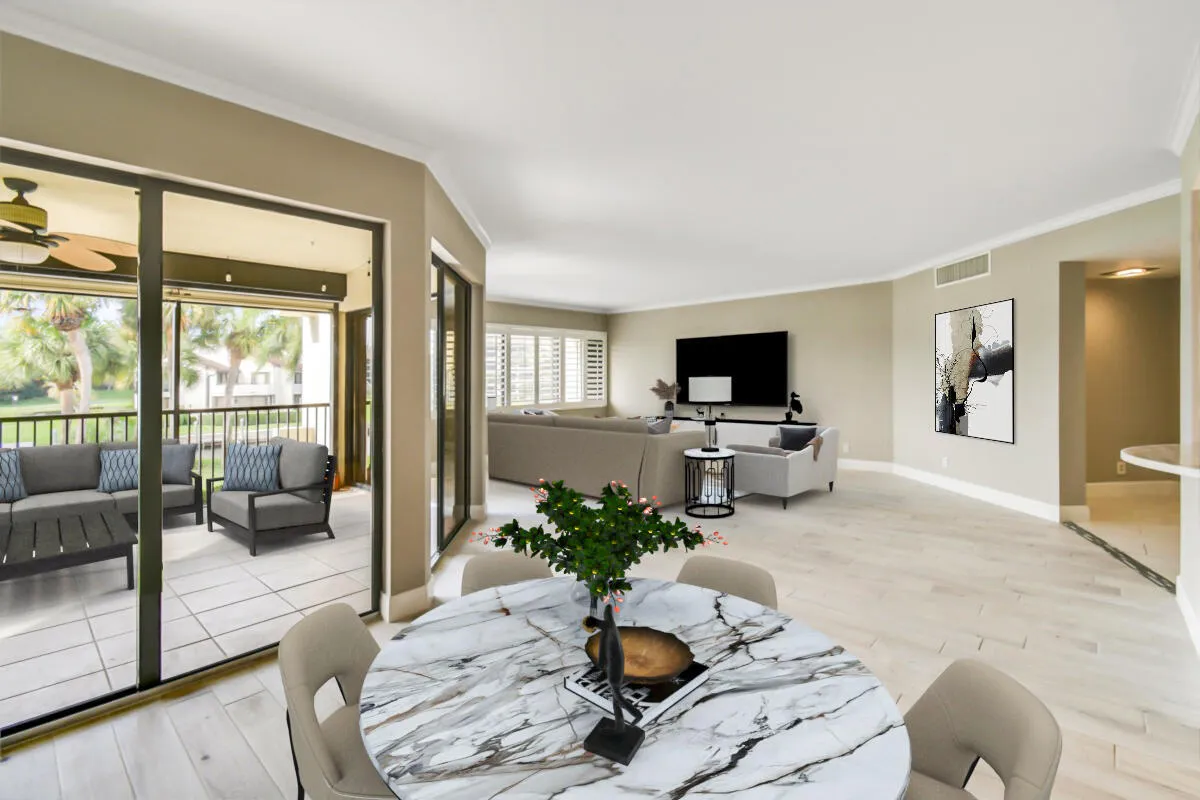 Virtual Dining to Living-Patio
