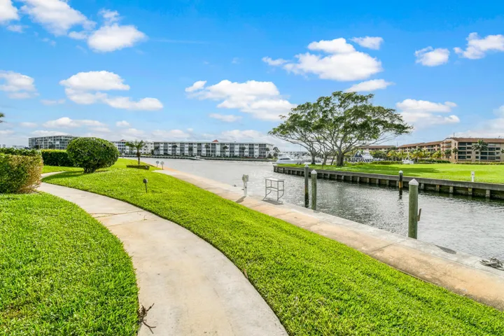 Waterway sidewalk in back
