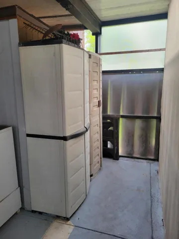 Additional storage on the North side of the shed as well.