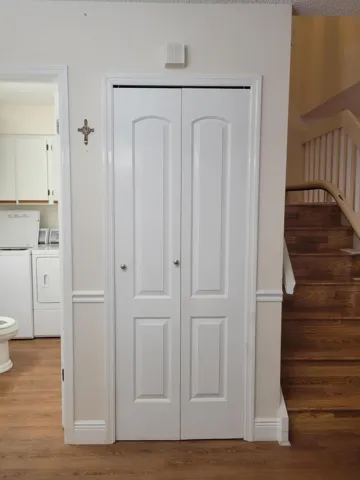 Large Pantry is extra deep and has more storage beyond the racks.