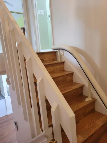 You can ride all the way up, bring me your bad knees, or maybe you fell and can't climb the stairs, this gets you up.
