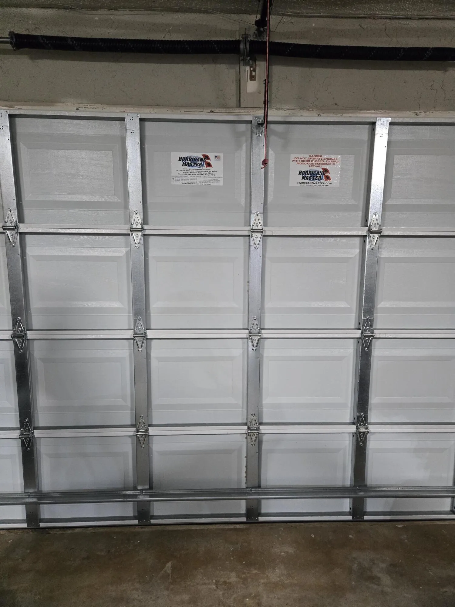 Hurricane impact garage door