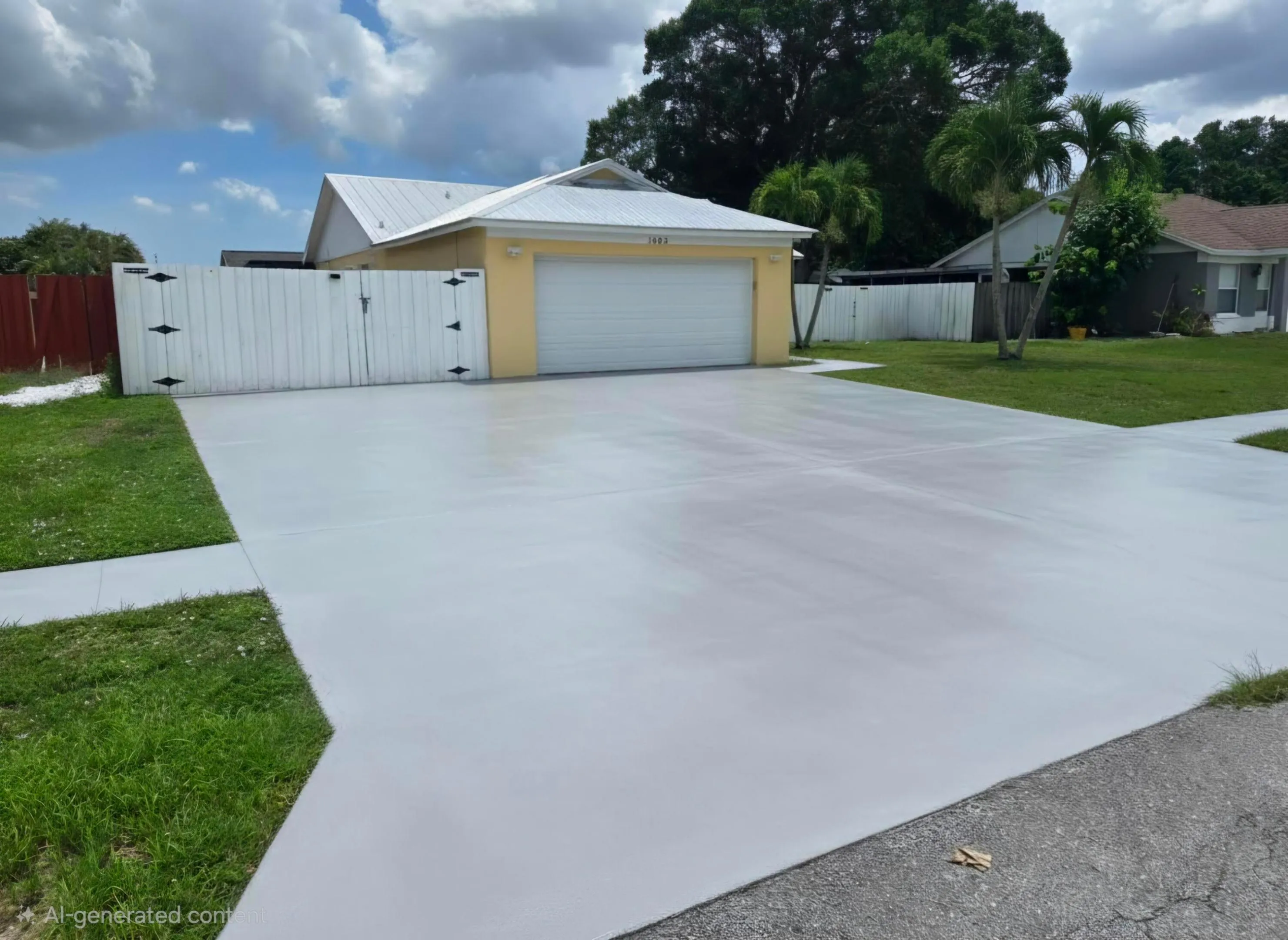 Oversized Driveway for 3 vehicles