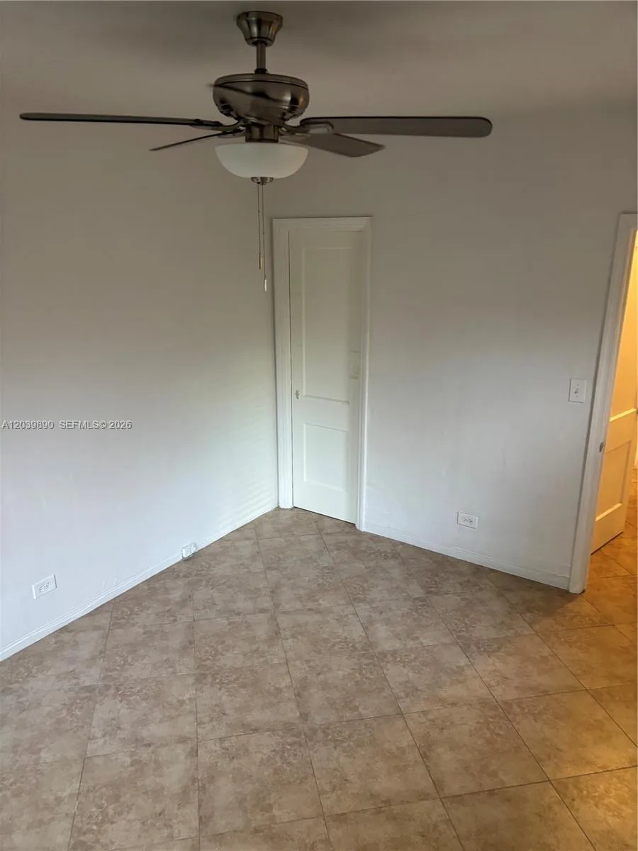 Closet with pocket sliding door.