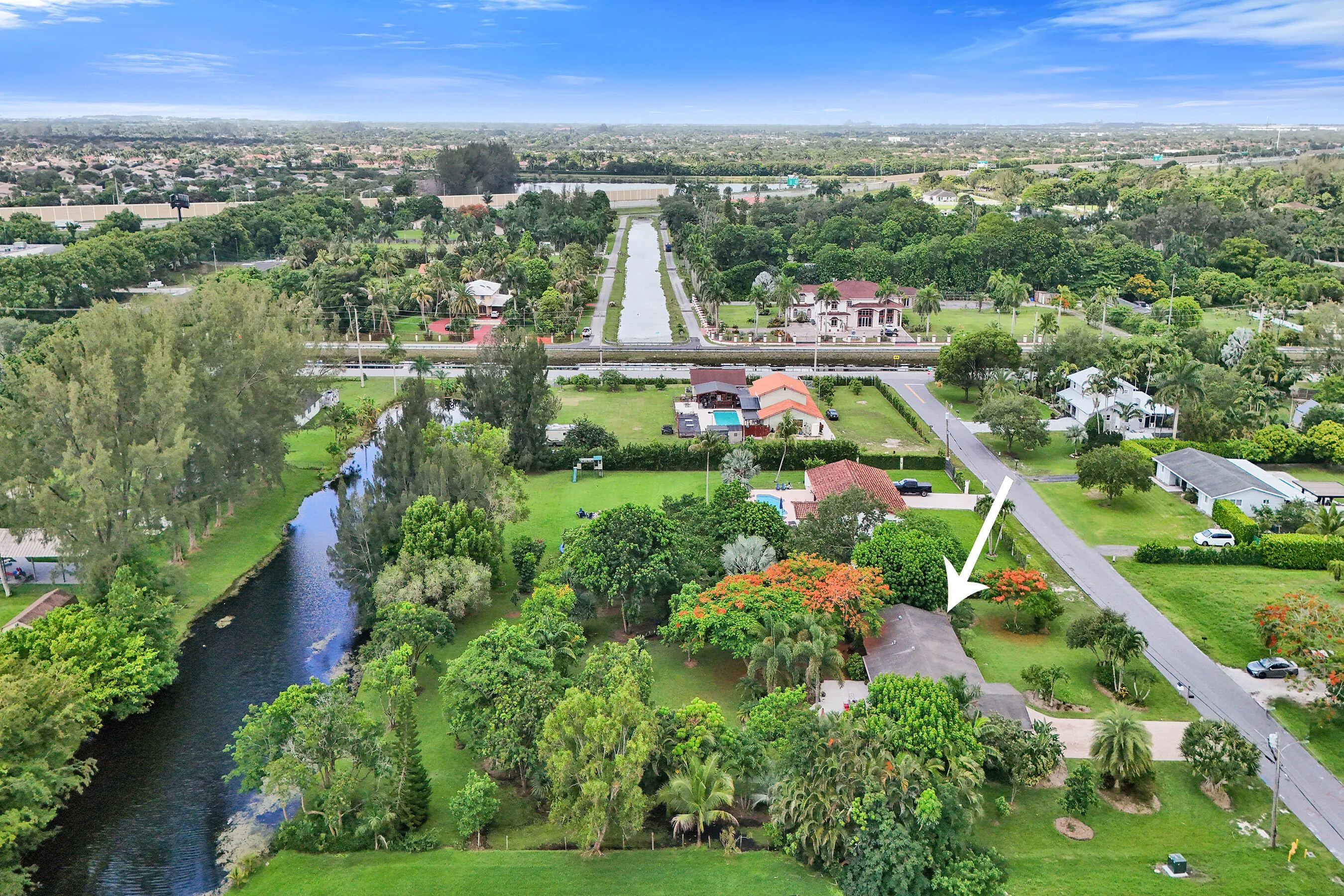 Aerial Views Showing Waterway