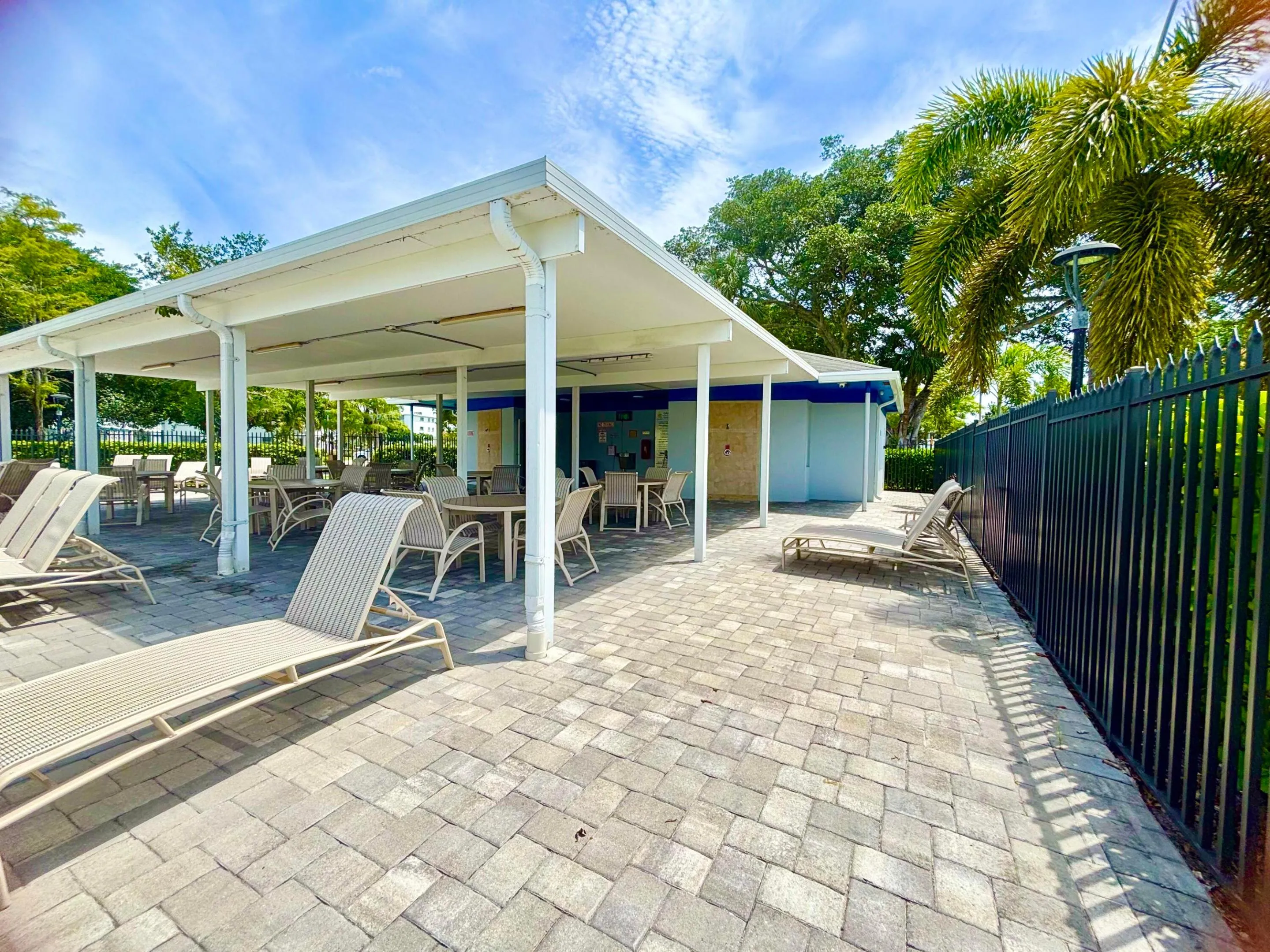 Building Pool with Patio Area