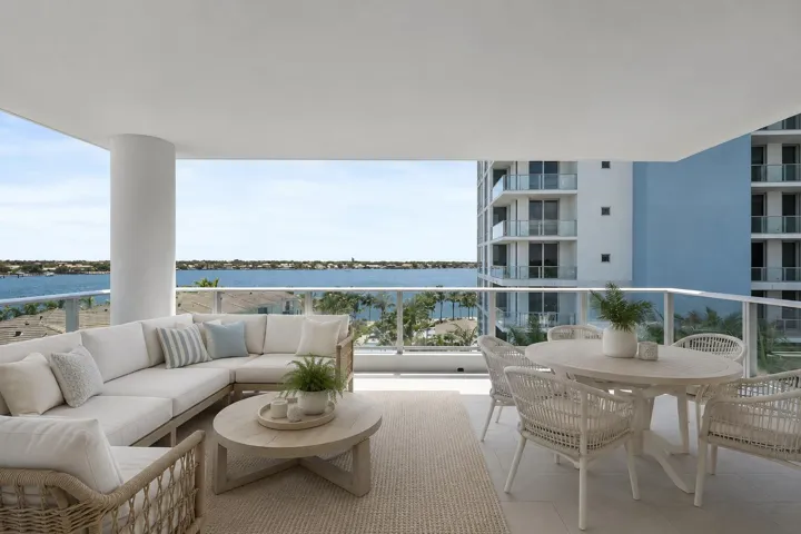 Virtually staged balcony