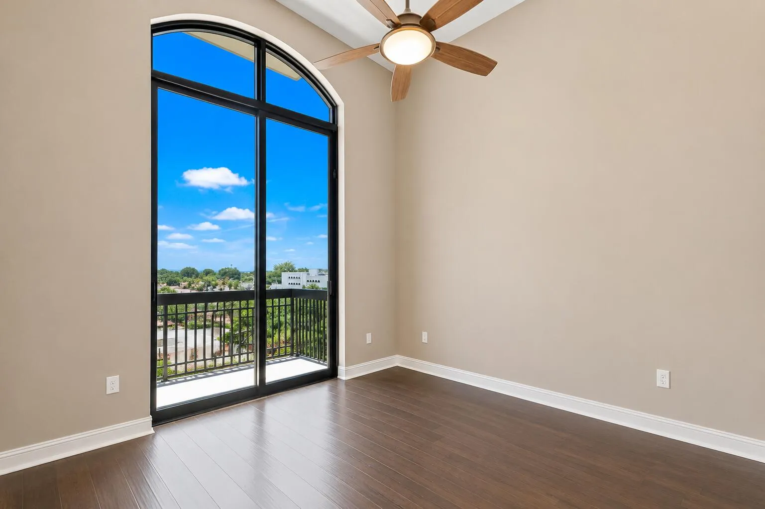 master bedroom with balcony