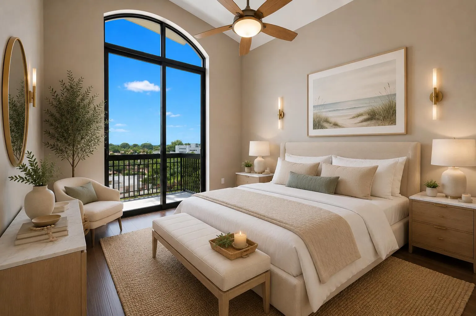 Staged master Bedroom